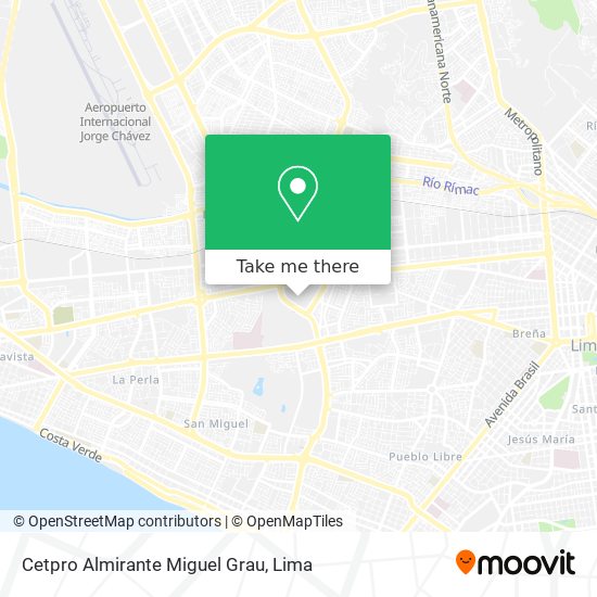 Cetpro Almirante Miguel Grau map