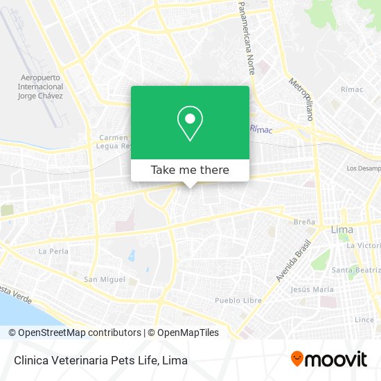 Clinica Veterinaria Pets Life map