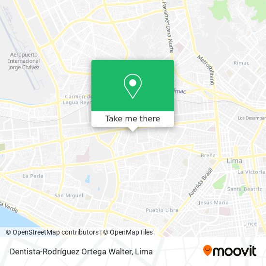 Mapa de Dentista-Rodríguez Ortega Walter