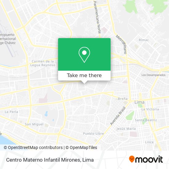 Centro Materno Infantil Mirones map