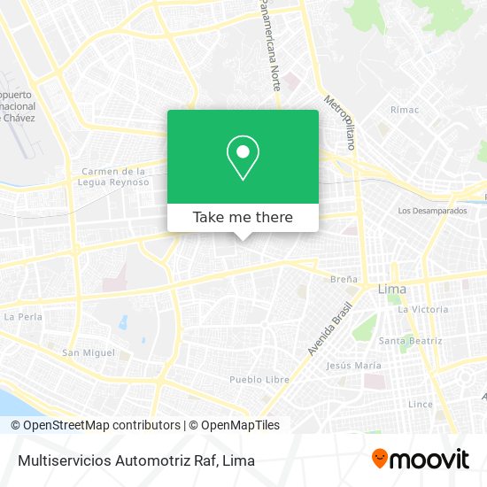 Mapa de Multiservicios Automotriz Raf