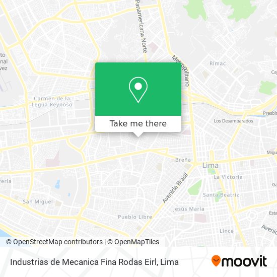 Industrias de Mecanica Fina Rodas Eirl map