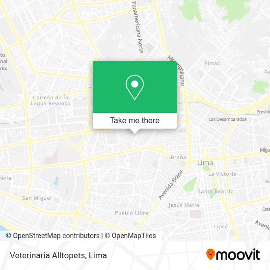 Veterinaria Alltopets map