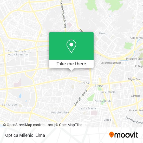 Optica Milenio map