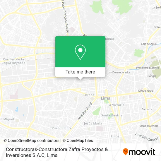 Constructoras-Constructora Zafra Proyectos & Inversiones S.A.C map