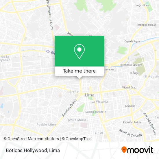 Boticas Hollywood map