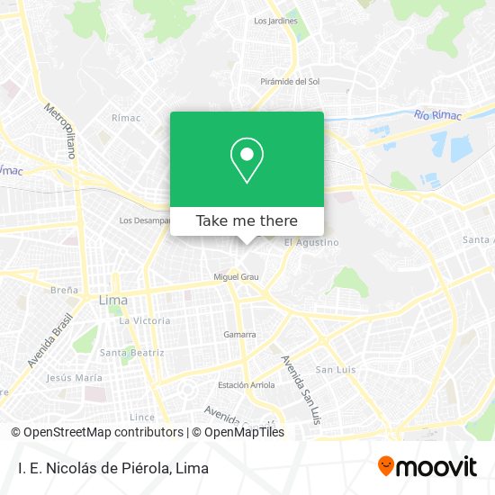 I. E. Nicolás de Piérola map