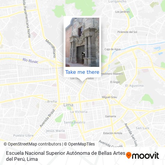 Escuela Nacional Superior Autónoma de Bellas Artes del Perú map