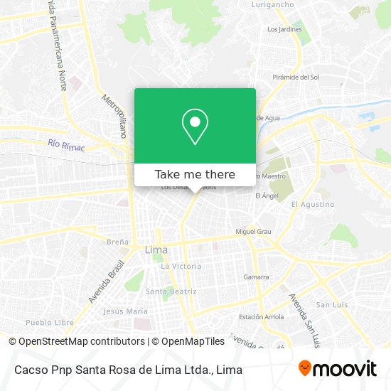 Mapa de Cacso Pnp Santa Rosa de Lima Ltda.