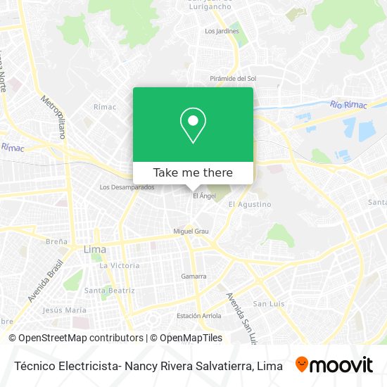 Técnico Electricista- Nancy Rivera Salvatierra map