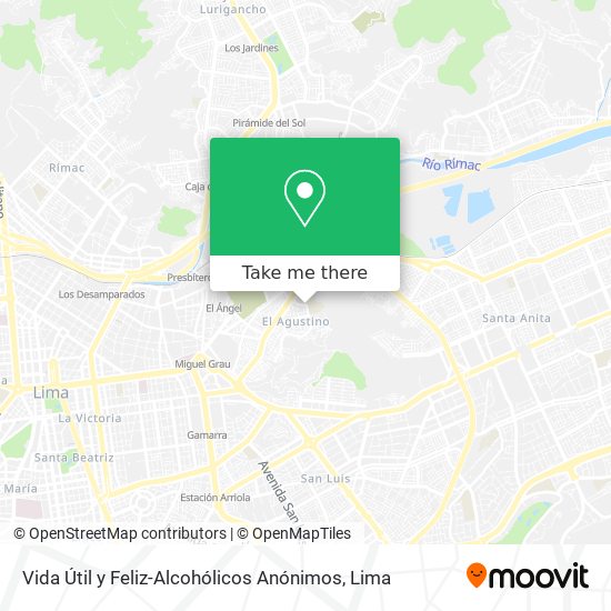 Vida Útil y Feliz-Alcohólicos Anónimos map