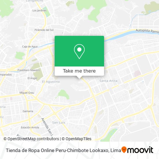 Mapa de Tienda de Ropa Online Peru-Chimbote Lookaxo