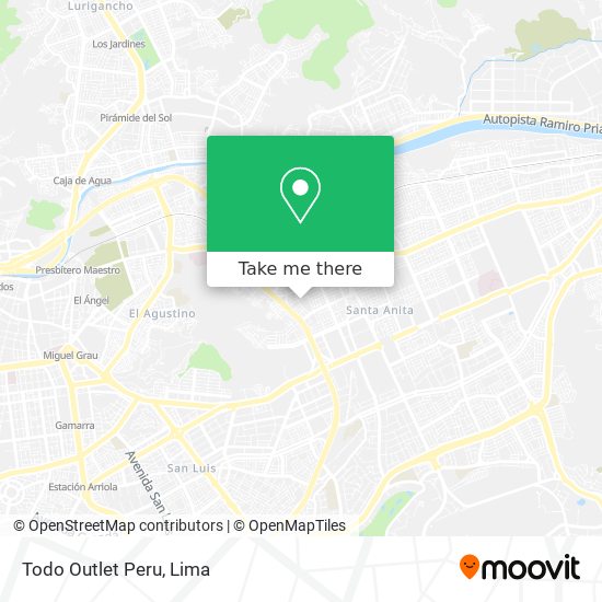 Todo Outlet Peru map