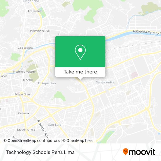 Mapa de Technology Schools Perú