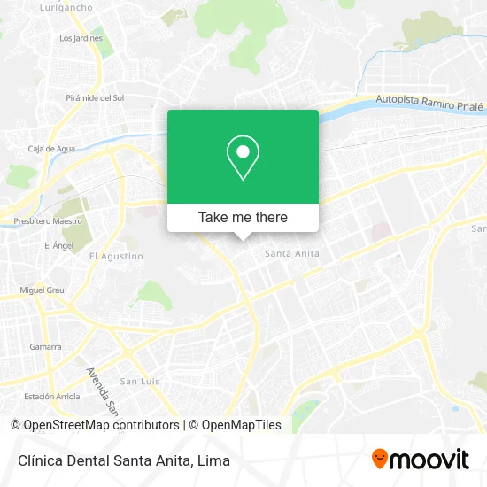 Mapa de Clínica Dental Santa Anita