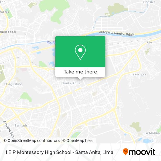 Mapa de I.E.P Montessory High School - Santa Anita