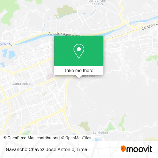 Mapa de Gavancho Chavez Jose Antonio