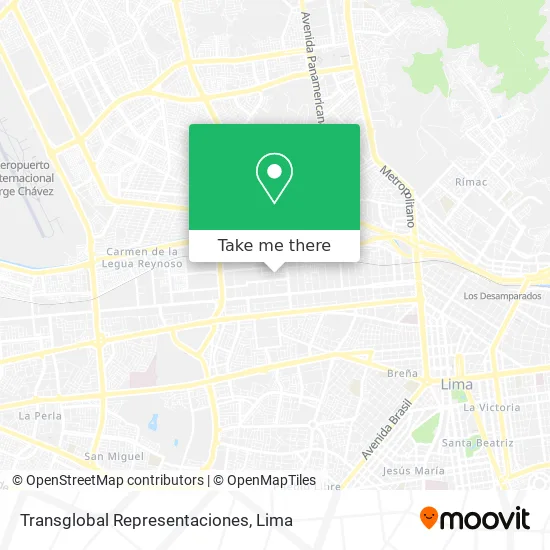 Transglobal Representaciones map