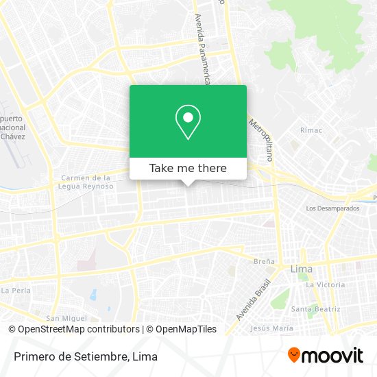 Mapa de Primero de Setiembre