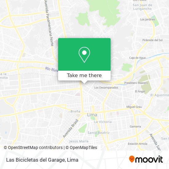 Las Bicicletas del Garage map