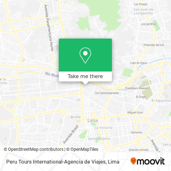 Mapa de Peru Tours International-Agencia de Viajes