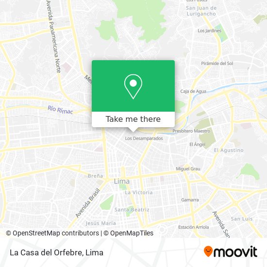 Mapa de La Casa del Orfebre