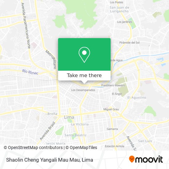 Shaolin Cheng Yangali Mau Mau map