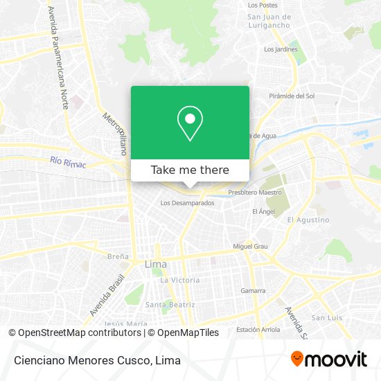 Cienciano Menores Cusco map