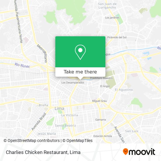 Mapa de Charlies Chicken Restaurant