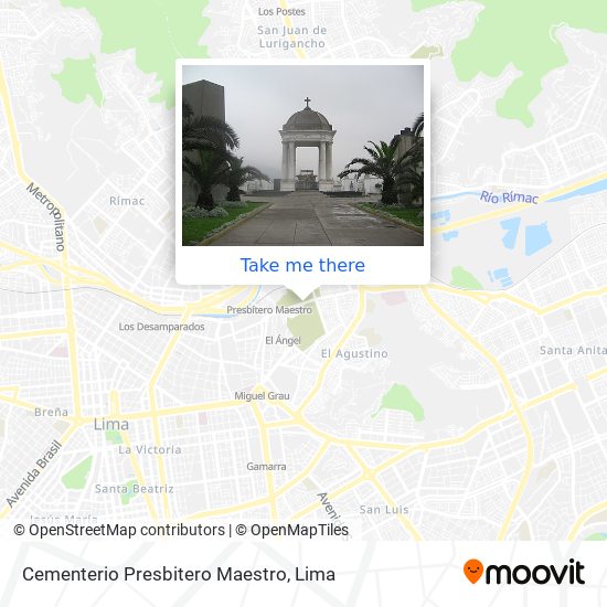 Mapa de Cementerio Presbitero Maestro