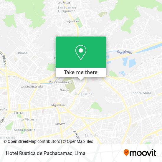 Mapa de Hotel Rustica de Pachacamac