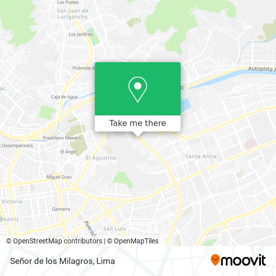 Mapa de Señor de los Milagros