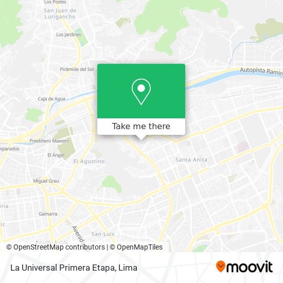 La Universal Primera Etapa map