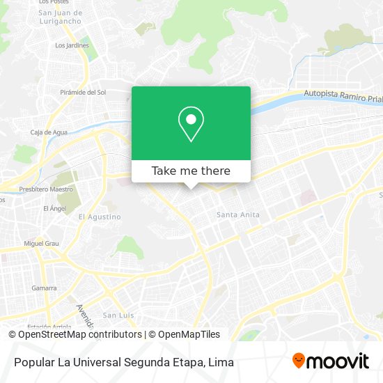 Mapa de Popular La Universal Segunda Etapa