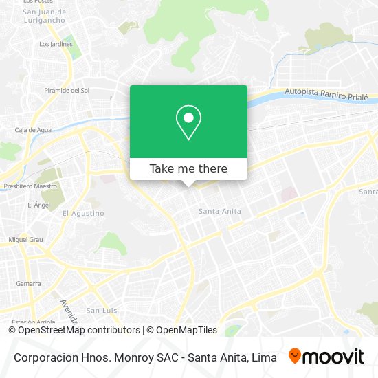 Mapa de Corporacion Hnos. Monroy SAC - Santa Anita