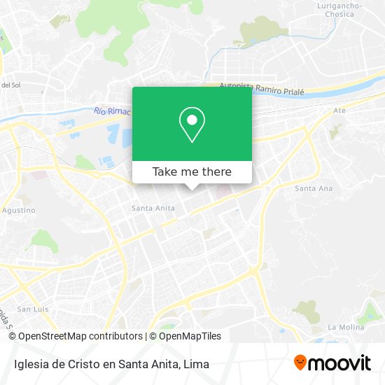 Iglesia de Cristo en Santa Anita map