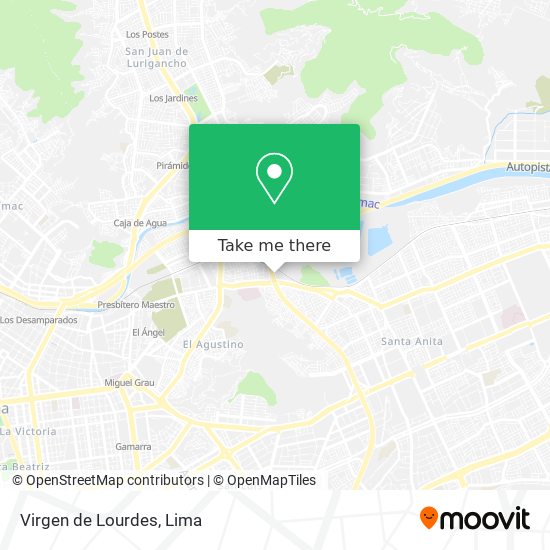 Virgen de Lourdes map