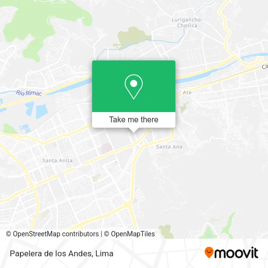 Mapa de Papelera de los Andes