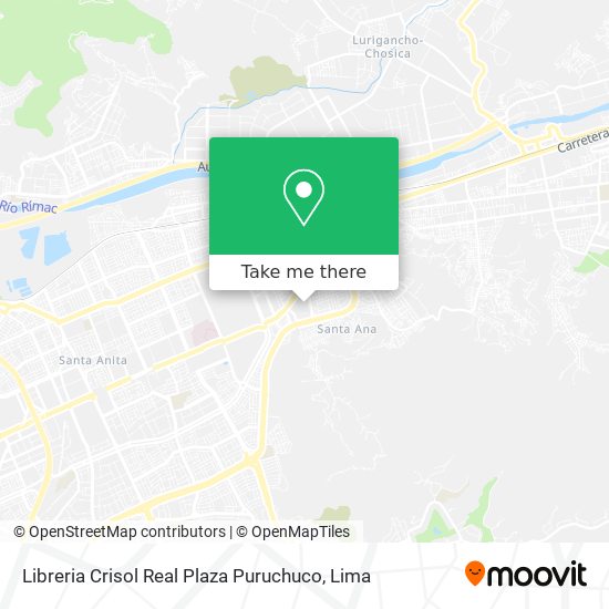 Mapa de Libreria Crisol Real Plaza Puruchuco