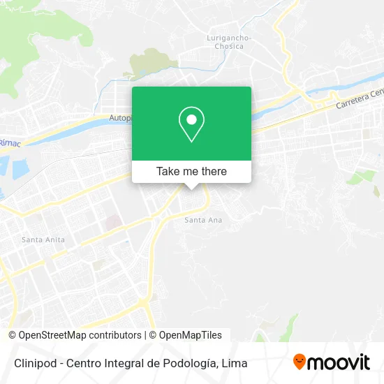Mapa de Clinipod - Centro Integral de Podología
