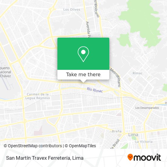 San Martín Travex Ferretería map