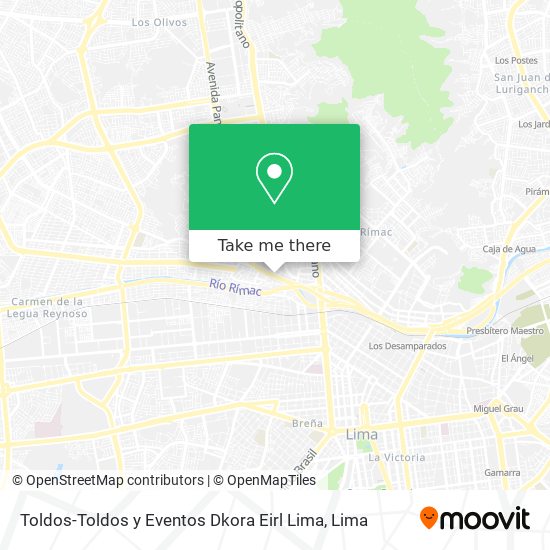 Toldos-Toldos y Eventos Dkora Eirl Lima map