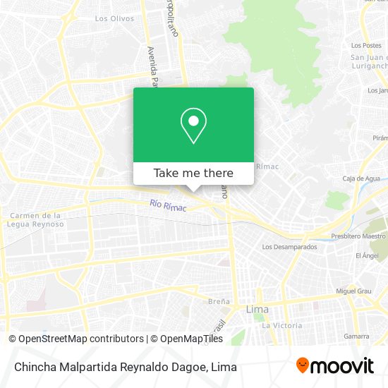 Chincha Malpartida Reynaldo Dagoe map