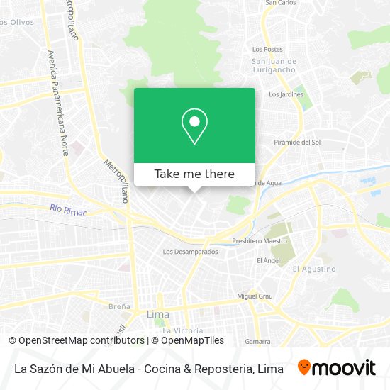Mapa de La Sazón de Mi Abuela - Cocina & Reposteria