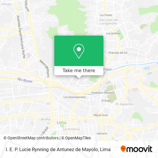 I. E. P. Lucie Rynning de Antunez de Mayolo map