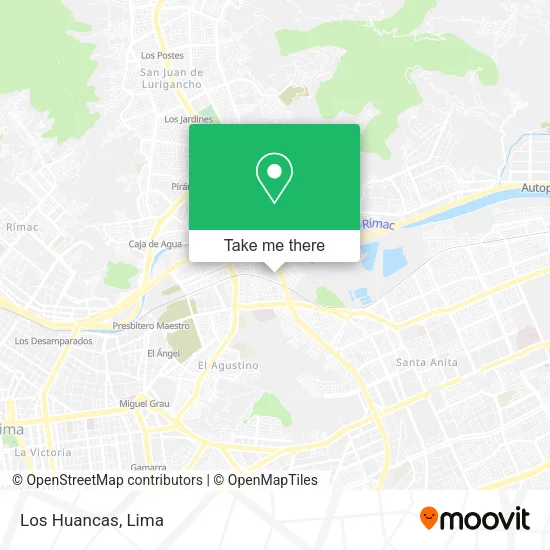 Mapa de Los Huancas