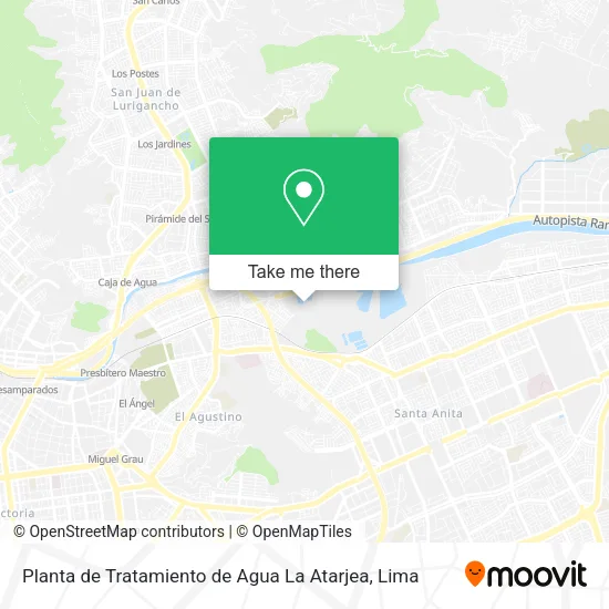 Mapa de Planta de Tratamiento de Agua La Atarjea