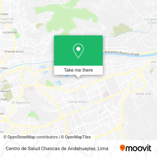 Mapa de Centro de Salud Chancas de Andahuaylas