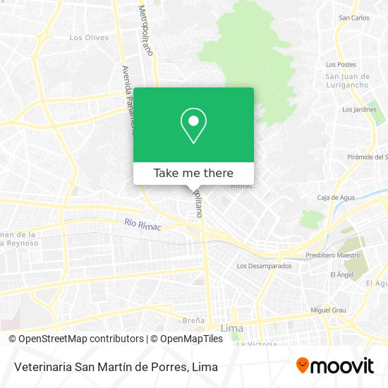 Mapa de Veterinaria San Martín de Porres