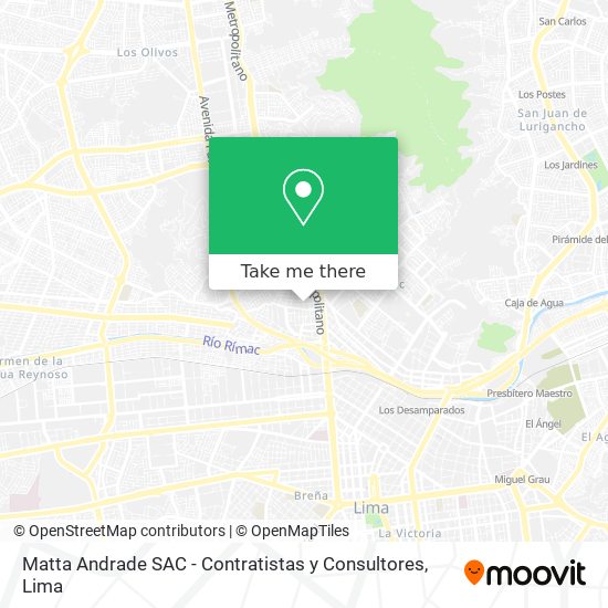 Mapa de Matta Andrade SAC - Contratistas y Consultores